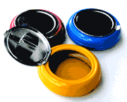 colorful steel pocket ashtrays